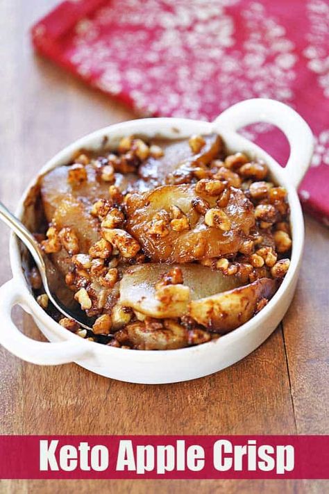 Keto Apple Recipes, Keto Apple Crisp, Fruit Crumble Recipe, Healthy Apple Crumble, Paleo Apple, Healthy Apple Crisp, Medicine Tips, Fruit Crumble, Healthy Version