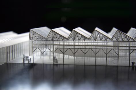 Sawtooth Roof, Green Building Architecture, Glass Canopy, Canopy Architecture, Factory Architecture, Nantes France, Eco Architecture, Garden Canopy, Architectural Model