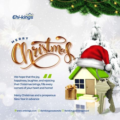 Merry Christmas Real Estate, December New Month, Merry Christmas Poster Design, Happy New Month December, Christmas Real Estate, Christmas Flyer Design, Real Estate Christmas, New Month Design, Christmas Poster Design