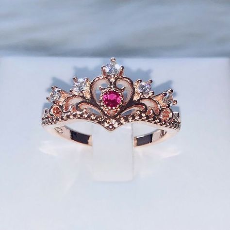 Purple Quince Ring, Pink Quince Ring, Quince Rings Gold, Quinceañera Rings, Quinceanera Rings, Quince Rings, Princess Crown Ring, Quinceanera Jewelry, Rose Gold Princess