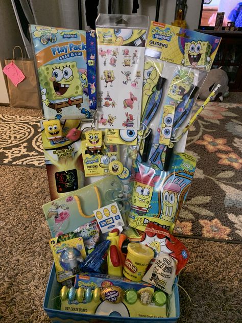 Spongebob Easter, Spongebob Merch, Spongebob Things, Basket Themes, Easter Basket Themes, Coco Melon, Custom Easter Baskets, Spongebob Birthday Party, Diy Easter Gifts