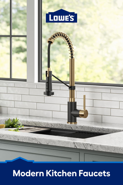 Make kitchen preps and clean-ups easy with a touchless faucet. Check out colors, trends and finishes to give your kitchen a quick upgrade. Kohler Kitchen Faucet, Delta Kitchen Faucet, Moen Kitchen Faucet, Touchless Kitchen Faucet, Modern Kitchen Faucet, Touchless Faucet, Kitchen Faucet With Sprayer, 2024 Kitchen, Brass Kitchen Faucet