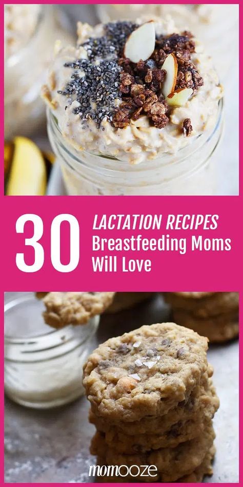 30+ Lactation Recipes Breastfeeding Moms Will Love Lactation Cookie Recipes, Recipes For Breastfeeding Moms, Dairy Free Lactation Cookies, Lactation Muffins, Lactation Recipes Smoothie, Lactation Cookie, Lactation Cookies Recipe, Breastfeeding Snacks, Lactation Smoothie