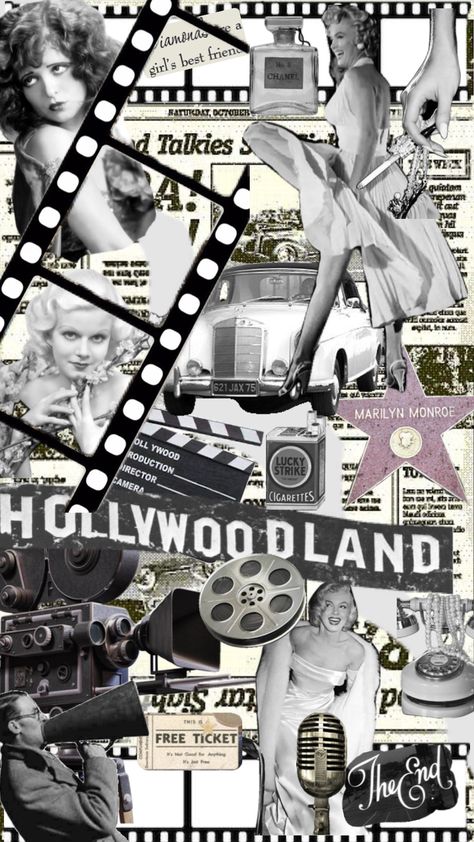 #hollywood #marilymonroe #vintage #wallpaper #movies #tv #vibes #old Old Hollywood Movies Aesthetic, Hollywood Wallpaper Aesthetic, Old Movies Wallpaper, Old Hollywood Mood Board, Old Hollywood Yearbook Theme, Old Hollywood Pictures, Old Hollywood Collage, Yearbook Movie Theme, 60s Hollywood Aesthetic