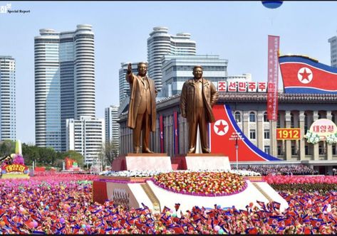 Pyongyang North Korea, North Korea Aesthetic, North Korea Flag, Cute Disney Characters, Propaganda Art, W Korea, City Pictures, North Korean, North South