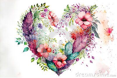 Painting Ideas Sunset, Painting Ideas Easy Simple Aesthetic, Mucha Tattoo, Painting Ideas Easy Simple, Flower Hearts, Wedding Cross Stitch Patterns, Acrylic Painting Ideas, Watercolor Wreath, Watercolor Pencil