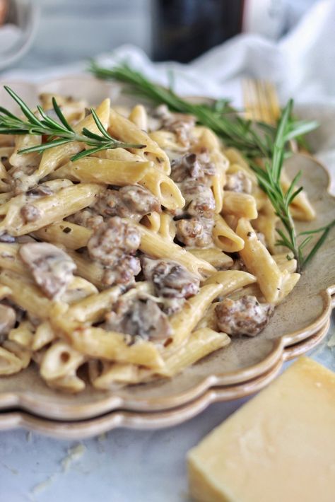 Pasta With Italian Sausage, Marsala Pasta, Italian Sausage Pasta, Ground Italian Sausage, Sausage Pasta, Cooking Wine, Italian Sausage, Main Dish Recipes, Pork Recipes