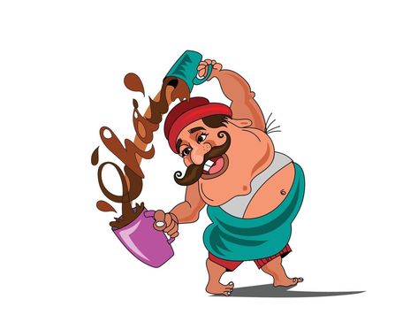 Chai Cartoon, Chai Wala, Om Tattoo Design, Rudra Shiva, Cooking Logo, Sugarcane Juice, Om Tattoo, Indian Tea, Food Logo