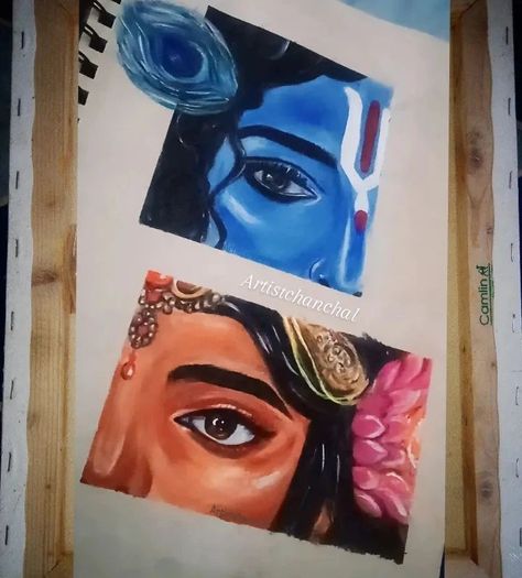 Most beautiful eyes Radha krishna 💕 #eye #radhakrishna #eyesdrawing #painting #explore #sukoon #prem #loveislove #radhakrishna #soulmate #couple #god #krishnaquotes #shrikrishna #radheradhe #vrindavan #howtodraw #artistchanchal #art #foryou #fyp Radha Eyes Drawing, Krishna Eyes Painting, Krishna Eyes, Soulmate Couple, Sketch Images, Pencil Sketch Images, Eye Sketch, Eyes Drawing, Most Beautiful Eyes