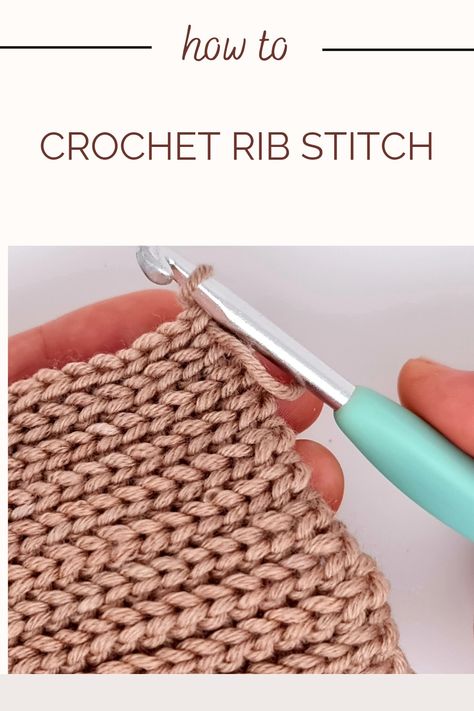 To achieve the ribbing effect, you simply just slip stitch crochet through the back loop of the stitches in each row. Double Crochet Ribbing, Crochet Rope Stitch, Slip Stitch Back Loop Crochet, Crochet Ridge Stitch, Ribbing Stitch Crochet, Crochet Slip Stitch Ribbing, Tight Crochet Stitch, Ribbed Crochet Stitch, Rib Stitch Crochet