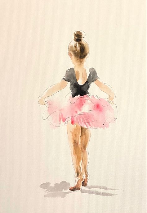 Dancer Outfit, Ballet Drawings, Ballet Painting, Ballerina Painting, Flowers Paintings, Ballerina Art, Dancers Art, Ballet Art, Watercolor Tutorials