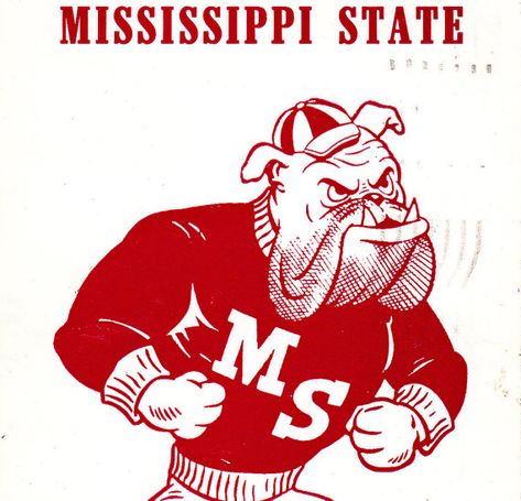 Vintage College Football, Vintage Sports Shirt Design, Vintage College Mascot, Vintage Mascot Logo, Vintage Sports Logo, Mississippi State Logo, Mississippi State Baseball, University Stickers, College Football Logos