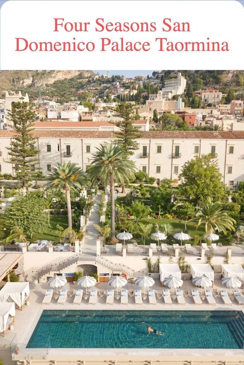 The best new hotel in Sicily, Four Seasons San Domenico Palace Sicily Hotels, The White Lotus, San Domenico, Most Beautiful Gardens, Sicily Italy, White Lotus, Four Seasons Hotel, Beautiful Hotels, Pool Ideas