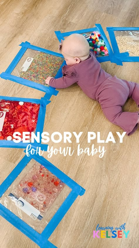 Preschool Infant Activities, Crafts For 5 Month Old, Infant Cognitive Activities Daycare, Infant Educational Activities, Table Top Sensory Activities, Infant Activities Sensory, Spring Sensory Activities For Babies, Infant Room Sensory Ideas, Indoor Activities For Infants