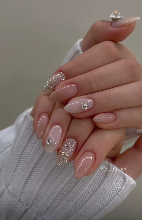 Wedding Nails Extensions, Nail Extension Ideas For Wedding, Pink Nail Extension Designs For Wedding, Wedding Nail Extension Designs, Elegant Nail Extensions, Nail Extensions Wedding, Wedding Nail Extensions, Zola Nails, Christmas Nail Extensions