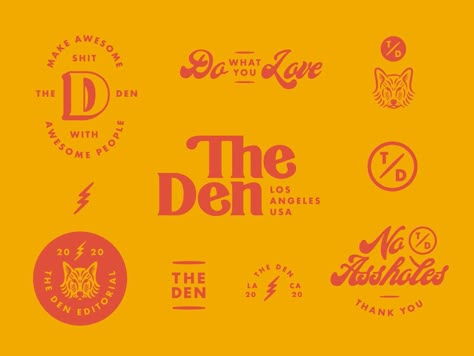 Visuell Identitet, 광고 디자인, The Den, Retro Logos, Badge Design, Vintage Branding, Professional Logo, Adobe Indesign, Brand Identity Design