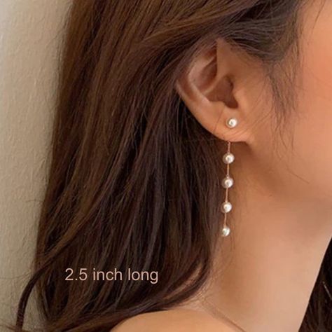 Korean Jewelry Earrings, Long Pearl Earrings, Korean Jewelry, Pearl Earrings Wedding, Prom Earrings, Wedding Pendant, Bridal Earrings Pearl, Prom Jewelry, Gold Pearl Earrings