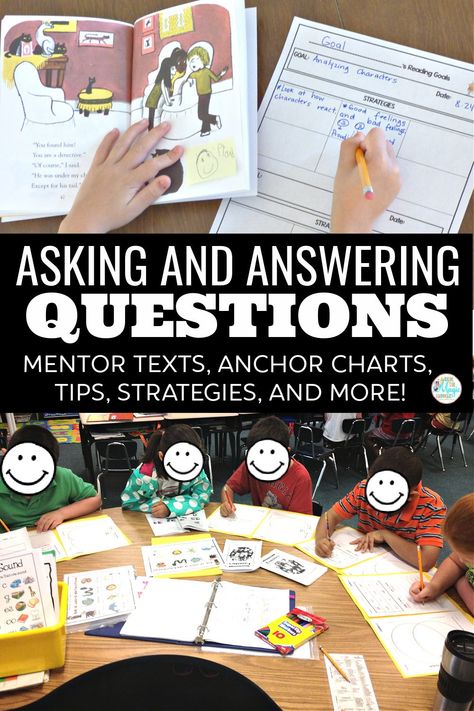 This is an article with tips, strategies, and anchor charts to teach the skill of asking and answering questions to students in first grade, second grade, and third grade. You will find picture books and book series to use as mentor texts to teach this skill. Many activities and FREE resources, close reading brochure activities, for your students in 1st, and, and 3rd grade. Questioning Activities For Reading, Asking And Answering Questions Grade 2, Rl.3.1 Ask And Answer Questions, Asking And Answering Questions 1st Grade, Wh Questions Activities, Ask And Answer Questions, 3rd Grade Books, Masters Program, Mentor Sentences