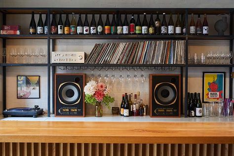 Basement Speakeasy, Hifi Bar, Listening Bar, Whale Rider, Hifi Room, Modest Home, Project Room, Cafe Interiors, Record Shelf