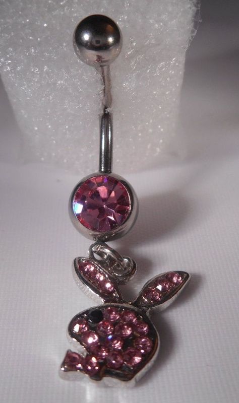 Playboy Jewelry, Pink Playboy, Cute Belly Rings, Belly Button Piercings, Belly Piercings, Bellybutton Piercings, Belly Button Piercing Jewelry, Belly Piercing Ring, Belly Piercing Jewelry