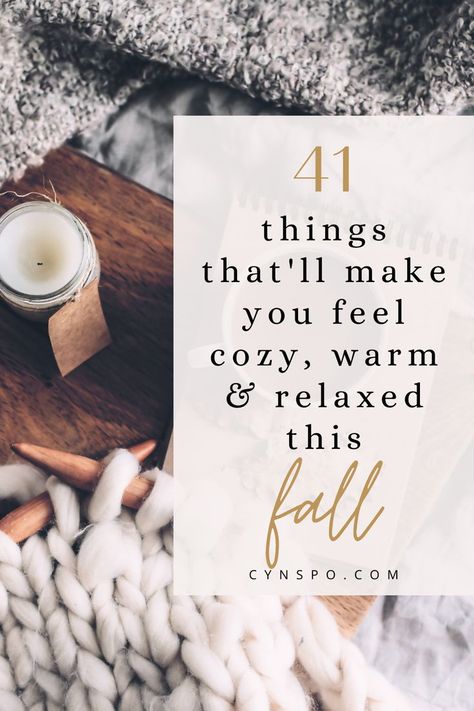 blanket with knitting needles, tray with coffee and candle and warm blanket as a backdrop Cozy Night In Ideas, Hygge Activities Winter, Cozy Things To Do At Home, Cozy Things To Do, Cozy Warm Home Aesthetic, November Hygge, September Hygge, Living Room Aesthetic Cozy, Hygge Activities