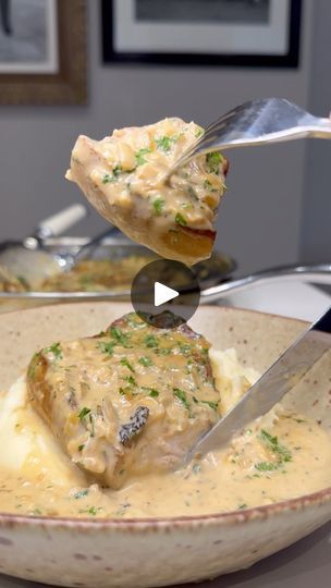 1.1M views · 34K reactions | Creamy Garlic Pork Chops 😍 

The full recipe video is on my Instagram 🙌

Here’s what you need to make this:

4 Pork chops ideally nice thick ones
1 Onion, diced
6 Cloves of garlic, chopped
250 ml Chicken stock
150 ml Double cream
50 g Parmesan, grated
10 g parsley, chopped

Have a go at this one and let me know how you get on! ❤️ | Jon Watts | Michael Jackson · Billie Jean Creamy Garlic Pork Chops, Garlic Pork Chops, Garlic Pork, Chop Recipes, Double Cream, How To Cook Pork, Billie Jean, Joy Of Cooking, Pork Chop