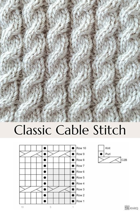 The classic 2×2 cable stitch is by far the best cable stitch for beginner knitters. It’s simple to learn and doesn’t require any complex stitch counting. All you need to get started is your regular knitting supplies plus a cable needle. #cablestitch #2x2cable #knitcablestitch #knitcables Cable Knit Stitches Charts, Cable Stitch Patterns Knitting, Knitting Twisted Stitches, Cable Scarf Knitting Pattern, Cabled Scarf Knitting Pattern, Cable Stitch Pattern, How To Cable Knit For Beginners, Basic Cable Knit Pattern, Free Cable Sweater Knitting Pattern