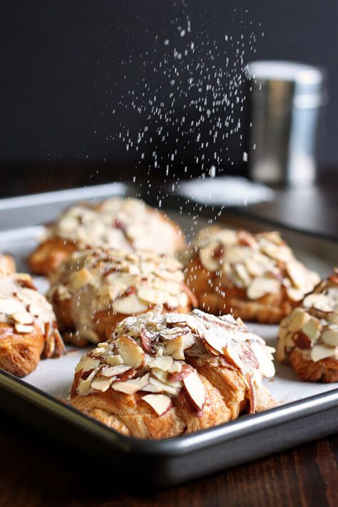 There is no such thing as too many croissants. But if that does happen, add almond cream and turn them into something even more amazing, Almond Croissant! | wildwildwhisk.com #almondcroissant Almond Pastry, Croissant Recipe, Almond Croissant, Almond Cream, Think Food, Pastry Recipes, Almond Recipes, Part 4, Brunch Recipes