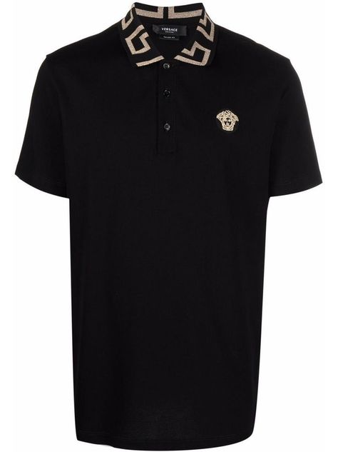 Versace Tshirt Men, Jungkook Clothes, Versace T Shirt Men, Versace Tshirt, Versace Polo Shirt, Versace Polo, Boondocks Drawings, Mens Designer Polo Shirts, Mens Black Shirt