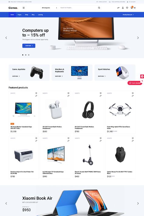 Gizmos is an aptly named theme designed to elevate your online electronics and tech store. It boasts a contemporary aesthetic and a powerful set of features to help you showcase your products and drive sales. Ecommerce Website Design, Squarespace Website, Contemporary Aesthetic, Ecommerce Website, Wordpress Themes, Theme Design, Wordpress Theme, Website Design, Wordpress