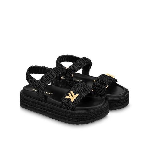 Lv Sandals, Luxury Sandals, Dr Shoes, Shoes Heels Classy, Hype Shoes, Louis Vuitton Sandals, Girly Shoes, Swag Shoes, Cute Sandals