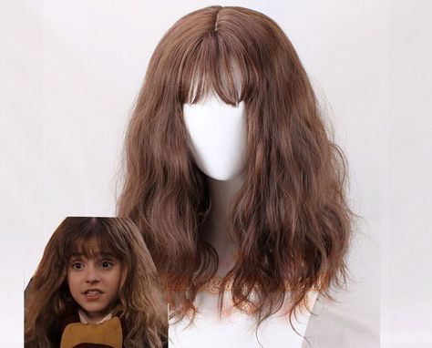 Wig Brown Cosplay Wig long wavy wig Halloween Wig Costume Wig for women Hermione Jean Granger wig MATERIAL: Heat Resistant fiber LACE TYPE: No lace CAP SIZE: Medium size cap with adjustable straps, which is suitable for most people. DELIVERY:  Standard shipping will take about 10 to 15 business days for delivery. The delivery might be delayed because of the pendemic.  If you need FAST shipping, Please contact me. We also in drop shipping and wholesale business. Please contact us for whole sale p Hermione Granger Cosplay, Hermione Jean Granger, Brown Cosplay, Long Wavy Wig, Wig Brown, Wig Costume, Halloween Wigs, Wavy Wig, Lace Caps