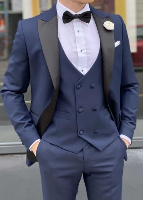 Prom Suits For Men Unique Blue, Wedding Tux Blue, Groomsmen Blue Suit, Blue Suit Summer Wedding, Prom Suits For Men Unique, Navy Blue 3 Piece Suit, Blue 3 Piece Suit, Blue Tuxedo Wedding, Blue Groomsmen Suits