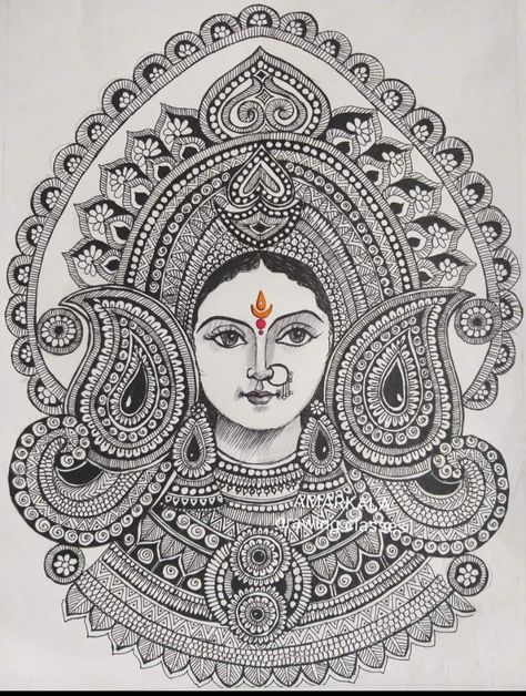 Durga Mata, Painting Board, Durga Maa, Hand Art Drawing, Mandala Drawing, Hand Art, Mandala Design, Mandala Art, Art Drawing