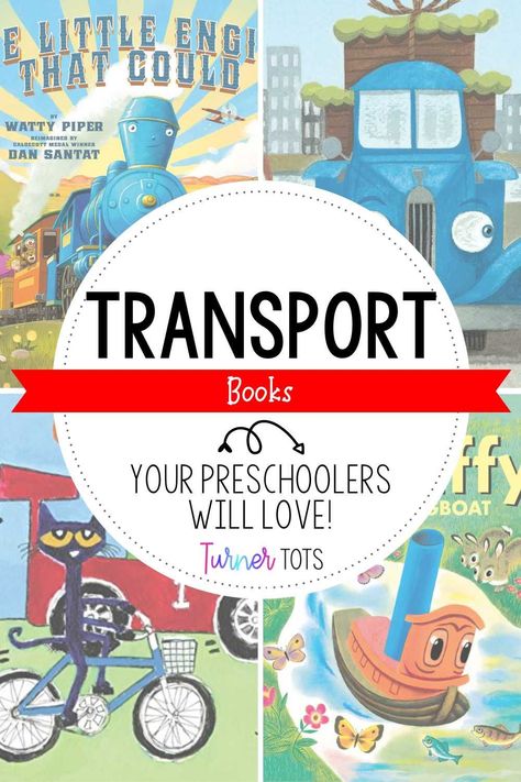 Are you looking for a way to get the wheels in your toddler's head turning? If so, it might be time to introduce them to one of many exciting and engaging transportation books! Look no further than this blog post which will provide an overview of some of the top-rated transportation books for toddlers—perfect for curious minds and budding imaginations. Explore train books, car books, and boat books to introduce things that go! Transportation Preschool Books, Transportation Books For Toddlers, Transportation Books For Preschool, Turner Tots, Transportation Preschool Activities, Books For Preschoolers, Elementary Stem, Transportation Unit, Transportation Activities