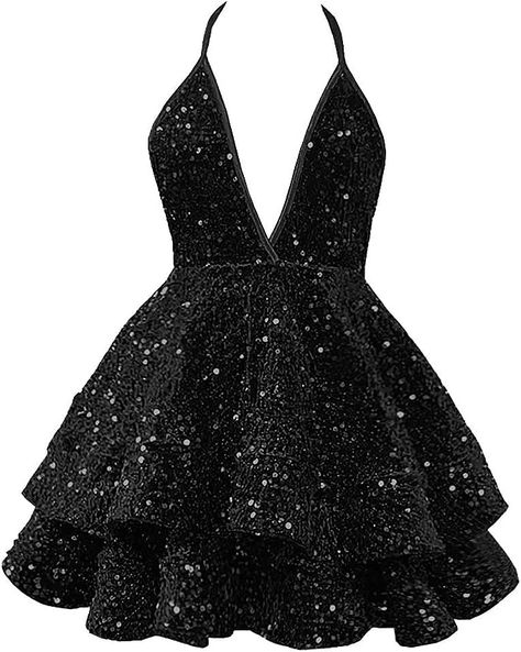 Party Gowns Evening Dresses, Halter Homecoming Dress, Plus Size Short Dresses, Homecoming Dresses For Teens, Homecoming Dresses Sparkly, Sequin Homecoming Dress, Sequin Short, Short Prom Dresses, V Neck Prom Dresses