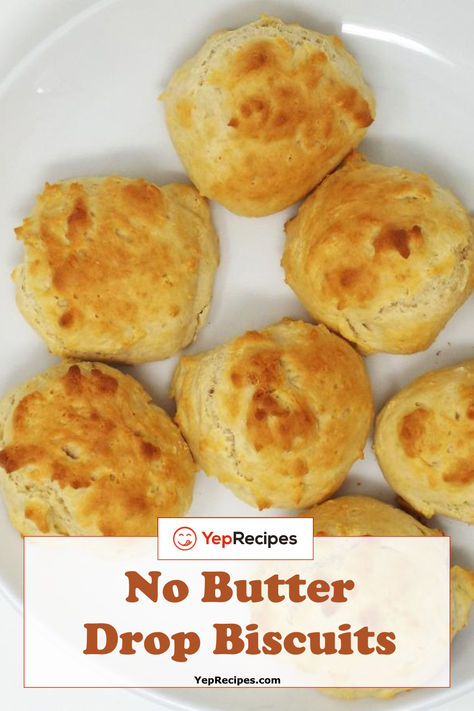 Easy No Butter Drop Biscuits recipe Healthy Drop Biscuits, Drop Busicut Recipes, Buttermilk Drop Biscuits Easy, No Butter Biscuit Recipe, Drop Biscuits No Milk, Biscuits With Oil Instead Of Butter, Easy Oat Biscuit Recipe, Coconut Oil Biscuits, Biscuit Recipe Using Oil