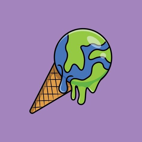 Ice Cream Earth Drip Melted Illustration Melting Ice Cream Drawing, Melt Illustration, Drip Effect Drawing, Drip Drawing Ideas, Drip Illustration, Melting Drawing, Drip Drawing, Ice Cream Cone Drawing, Ice Cream Drawing