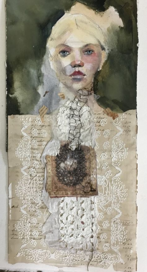 Altered Portraits, Kate Thompson, Mixed Media Portrait, Collage Portrait, Paper Collage Art, Expressive Art, Collage Art Mixed Media, Abstract Portrait, Art Practice