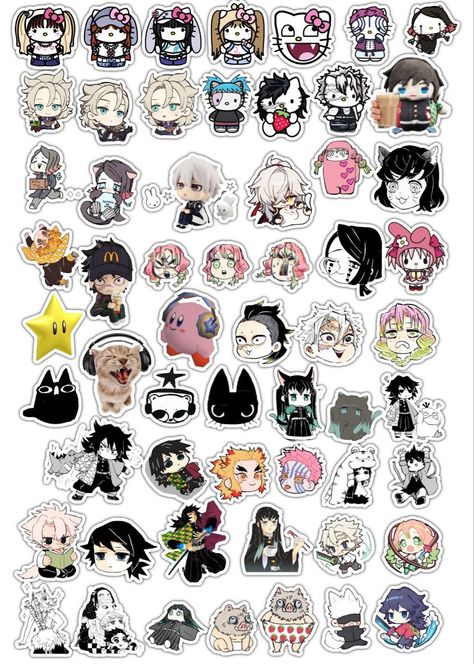 Y2k Stickers, Scrapbook Printing, Print Outs, Anime Printables, Iphone Case Stickers, Scrapbook Stickers Printable, Anime Crafts, Phone Stickers, Anime Stickers