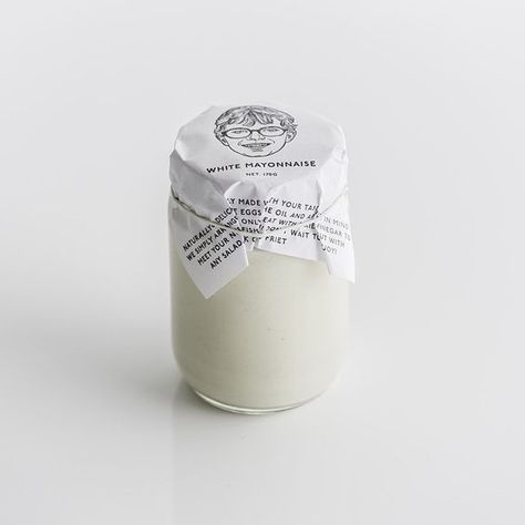 Mayo Packaging, Mayonnaise Packaging, Jam Packaging, Jar Packaging, White Food, Identity Package, Food Packaging Design, Pretty Packaging, Bottle Packaging