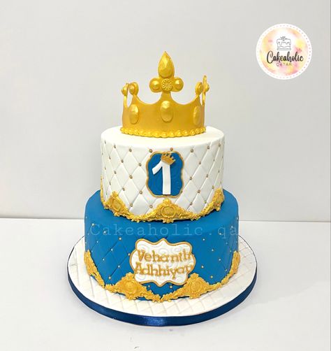 Prince Theme Birthday Cake, Crown Theme Cake, Prince Theme Cake, Royal Prince Cake, Royal Prince Birthday Theme, Cherry Birthday, Prince Birthday Theme, Prince Cake, Prince Birthday Party