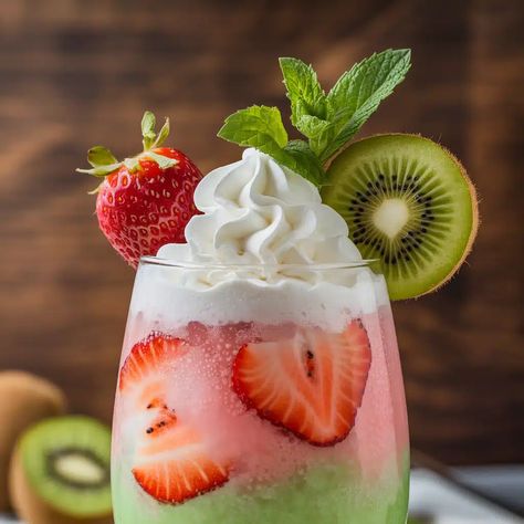 Strawberry Kiwi Fizz Mocktail Fizz Mocktail, Strawberry Kiwi, Perfect Partner, Non Alcoholic Drinks, Non Alcoholic, Mocktails, Taste Buds, Kiwi, This Summer