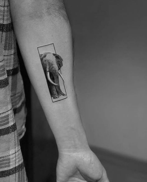 Elephant Best Tattoo Ideas For Men, Rhino Tattoo, The Trend Spotter, Elephant Tattoo Design, Forearm Tattoo Design, Best Tattoo Ideas, Tattoo Ideas For Men, Geniale Tattoos, Cool Tattoos For Guys