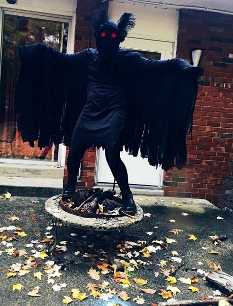 Mothman Costume, Image Halloween, Moth Art, Halloween 2020, Aesthetic Dark, Dark Color, Halloween Wallpaper, Halloween House, Halloween Cosplay