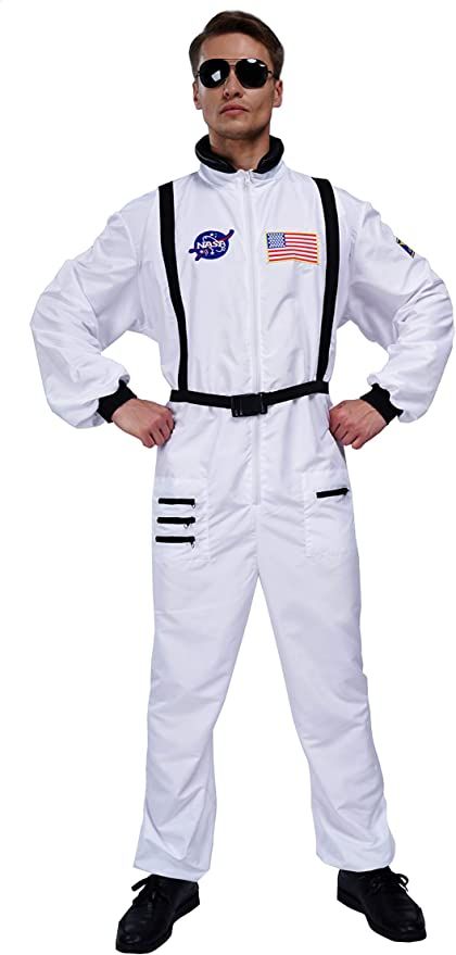 Amazon.com: Maxim Party Supplies Mens Astronaut Costume Jumpsuit for Adults with Embroidered Patches and Pockets : Clothing, Shoes & Jewelry Coverall Men, Orange Clothing, Workout Sweatpants, Astronaut Costume, Costume Jumpsuit, Nasa Logo, Inflatable Costumes, Black Widow Marvel, Nike Sweatpants