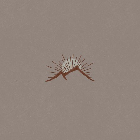 Earthy Tattoos Nature Simple, Sun Mountain Tattoo, Mountain Tattoo Simple Minimalist, Mountain And Sun Tattoo, Adventure Tattoo Nature, Earthy Tattoos Hippie, Sunrise Illustration, Moutain Tattoos, Mountains Minimalist