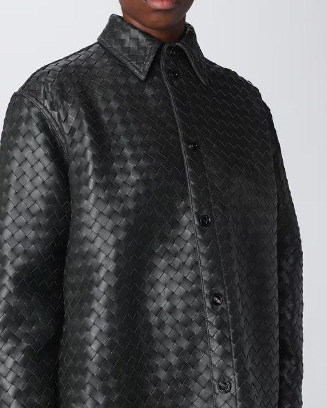 Bottega Veneta Intrecciato lamb skin leather shirts Bottega Veneta Shirt, Leather Shirts, Bottega Veneta Intrecciato, Leather Shirt, Italian Fashion Designers, Green Shirt, Italian Fashion, Bottega Veneta, Industrial Style