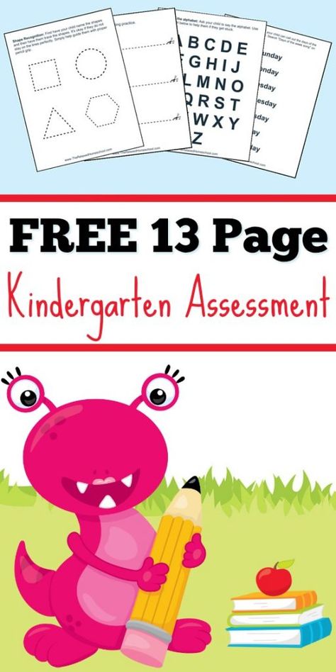 Kindergarten Assessment, Preschool Assessment, Kindergarten Prep, Kindergarten Readiness, Kindergarten Lesson Plans, Kindergarten Lessons, Homeschool Kindergarten, Free Homeschool, Preschool Curriculum