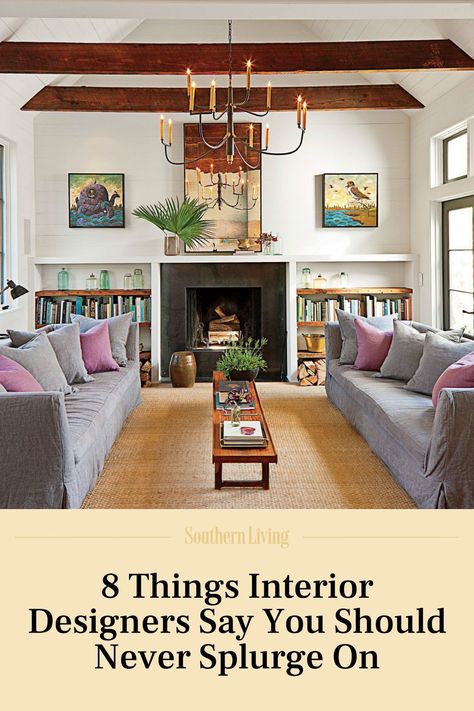 Interior designers are known for investing in quality items that will elevate a home, but it turns out that even the pros have areas where they're willing to cut back a bit. We spoke with Southern interior designers who chimed in with eight categories of items they just aren't willing to splurge on, and why. #decor #design #interiordesign #homedesign #splurge #save Southern Decorating, Southern Interior, Stylish Laundry Room, Southern Decor, Southern Homes, Design A Space, Layered Rugs, Southern Living, Formal Dining Room